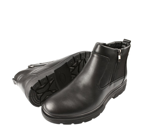 Ghete casual, barbati, OTTER, 2172A07 negru, piele naturala